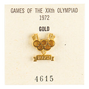 Lot #3085  Munich 1972 Summer Olympics Gold Winner's Medal with Pin - Image 5