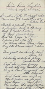 Lot #484  Big Bopper Handwritten Lyrics - Image 2