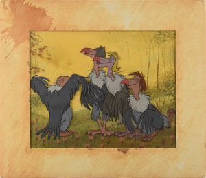 Lot #1053 Vultures production cel from The Jungle Book - Image 2