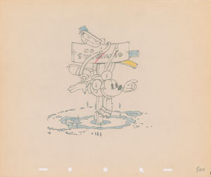 Lot #999 Mickey Mouse production drawing from On