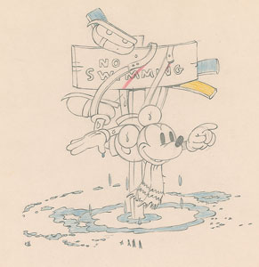 Lot #999 Mickey Mouse production drawing from On Ice - Image 2
