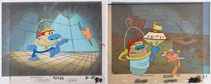 Lot #1144 Ren and Stimpy production cels from The