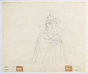 Lot #1009 Evil Queen production drawing from Snow White and the Seven Dwarfs - Image 1
