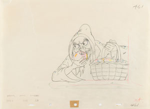 Lot #1010 Wicked Witch production drawing from Snow White and the Seven Dwarfs - Image 1