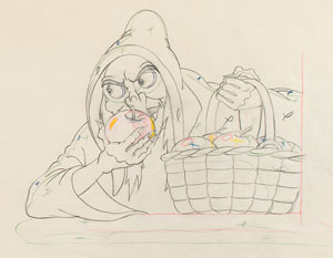Lot #1010 Wicked Witch production drawing from Snow White and the Seven Dwarfs - Image 2