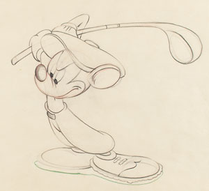 Lot #1031 Mickey Mouse production drawing from Canine Caddy - Image 2