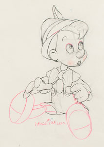 Lot #906 Pinocchio production drawing from Pinocchio - Image 2