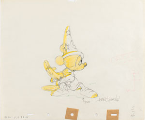 Lot #902 Mickey Mouse production drawing from Fantasia signed by Marc Davis - Image 1