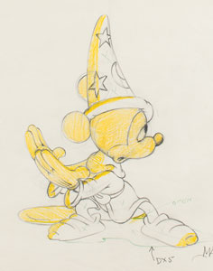 Lot #902 Mickey Mouse production drawing from Fantasia signed by Marc Davis - Image 2