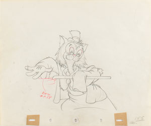 Lot #1027 Gideon production drawing from Pinocchio