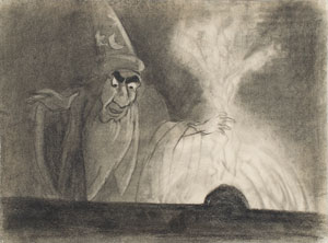Lot #898 Yen Sid storyboard drawing from Fantasia - Image 1