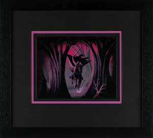 Lot #921 Mary Blair concept painting of the Headless Horseman from The Adventures of Ichabod and Mr. Toad (1949) and matching Walt Disney Company giclee - Image 2