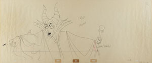 Lot #951 Maleficent pan production drawing from