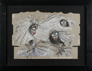 Lot #976 Emily the Corpse Bride concept painting from Corpse Bride - Image 2