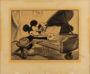 Lot #912 Mickey Mouse concept drawing from Orphan's Benefit - Image 1