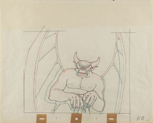 Lot #907 Chernabog production drawing from
