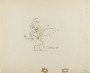 Lot #938 Tinker Bell production drawing from Peter