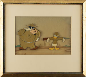 Lot #913 Donald Duck and Black Pete production cels  from Donald Gets Drafted - Image 2