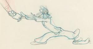 Lot #1033 Goofy production drawing from How to Play Baseball - Image 2