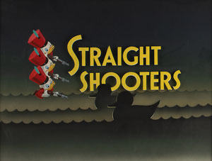 Lot #917 Huey, Dewey, and Louie key master background title card from Straight Shooters - Image 1