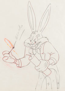 Lot #975 Bugs Bunny production drawing from Rhapsody Rabbit - Image 2