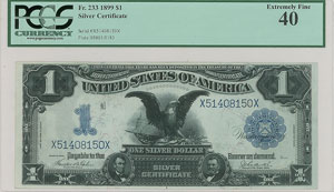 Lot #238  Fr. 233 1899 $1 'Black Eagle' Silver