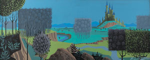 Lot #947 Eyvind Earle concept storyboard painting