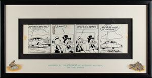 Lot #1066 Donald Duck and Scrooge McDuck comic strip signed by Carl Barks - Image 2