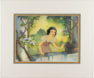 Lot #869 Snow White production cel with watercolor background by Toby Bluth from Snow White and the Seven Dwarfs - Image 2