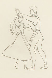 Lot #1048 Princess Aurora and Prince Phillip production drawing from Sleeping Beauty - Image 2