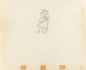 Lot #1049 Princess Aurora and Prince Phillip production drawing from Sleeping Beauty - Image 1