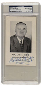 Lot #844 Adolph Rupp