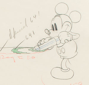 Lot #1004 Mickey Mouse production drawing from Mickey's Garden - Image 2
