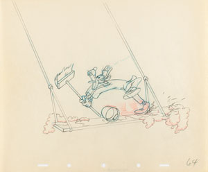 Lot #1035 Goofy production drawing from The Big Wash - Image 1
