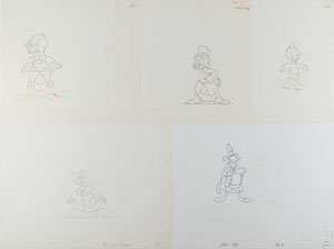 Lot #1058 Scrooge McDuck and Darkwing Duck production drawings from DuckTales and Darkwing Duck - Image 1
