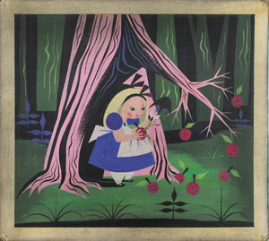 Lot #927 Mary Blair concept painting of Alice from Alice in Wonderland - Image 1