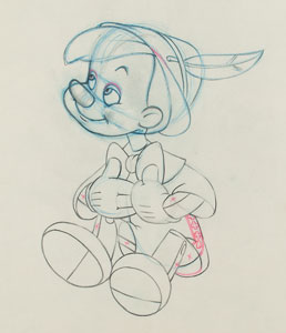 Lot #1022 Pinocchio production drawing from Pinocchio - Image 2