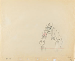 Lot #1006 Wicked Witch production drawing from Snow White and the Seven Dwarfs - Image 1