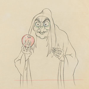 Lot #1006 Wicked Witch production drawing from Snow White and the Seven Dwarfs - Image 2