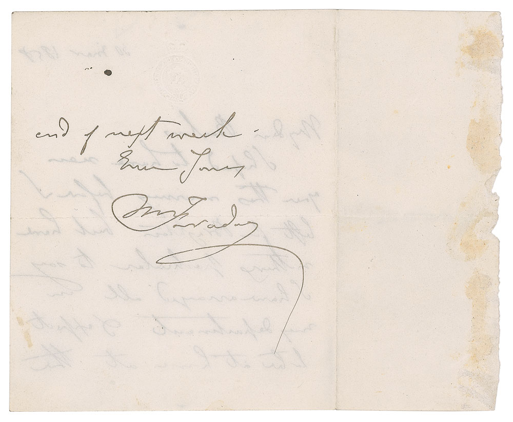 Lot #2034 Michael Faraday Autograph Letter Signed