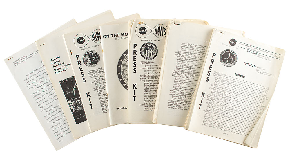 Lot #2203  Apollo 14, 15, 16, 17 NASA Press Kits