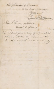 Lot #2026 Samuel F. B. Morse Autograph Letter Signed - Image 3