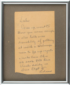 Lot #2020 Thomas Edison Autograph Letter Signed - Image 2