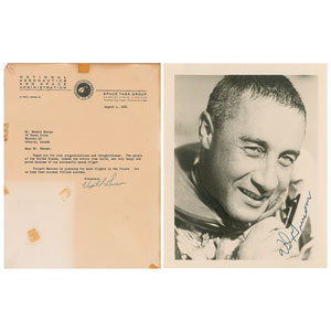 Lot #2174 Gus Grissom Typed Letter Signed and Signed Photograph - Image 3