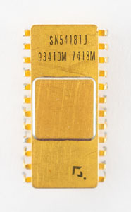 Lot #2129 Gold-Clad AMD ALU Chip