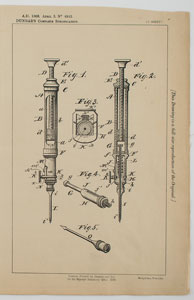 Lot #2066 A. Dunbar Hypodermic Syringe Patent Lithograph - Image 2