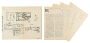 Lot #2080  Pioneer Instruments Engine Synchronism Indicators Patent Lithograph and Specification Sheet - Image 1