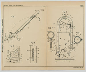 Lot #2073  Hoover Vacuum Patent Lithograph and Specification Document - Image 2
