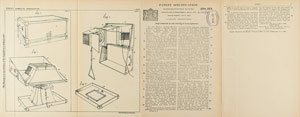 Lot #2063  British Thomson-Houston Loud Speaker Patent Lithograph and Specification Sheet - Image 1