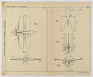Lot #2085 Reinhold Tiling Flying Rocket Patent Lithograph and Specification Document - Image 2